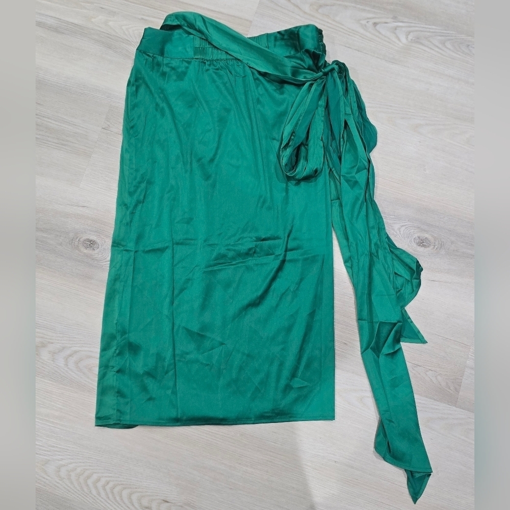 The Drop Women's Ultramarine Green Sarong Wrap Skirt by @sruthijayadevan Size M - Picture 5 of 6